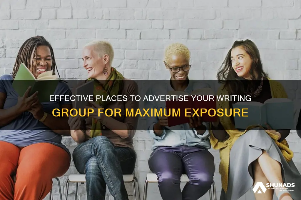 where can i advertise my writing group
