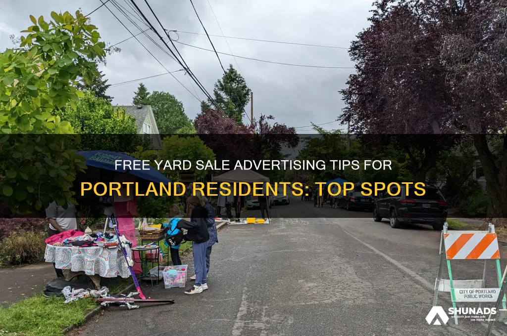 where can i advertise my yard sale for free portland