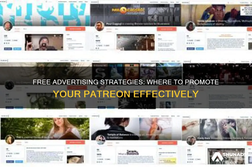 where can i free advertise my patreon