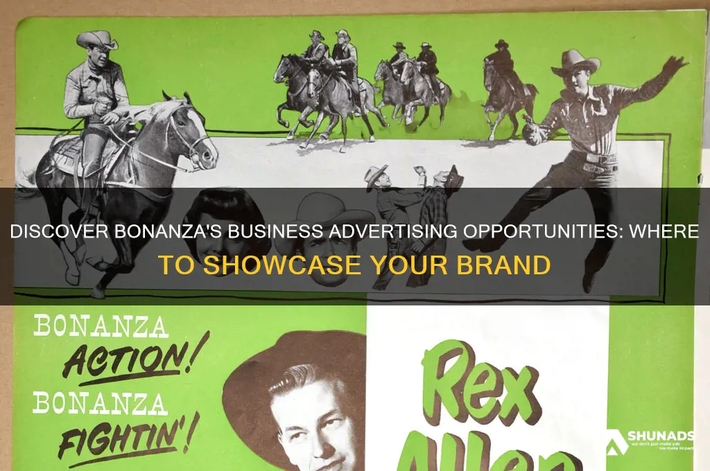 where can i see bonanza advertising my business