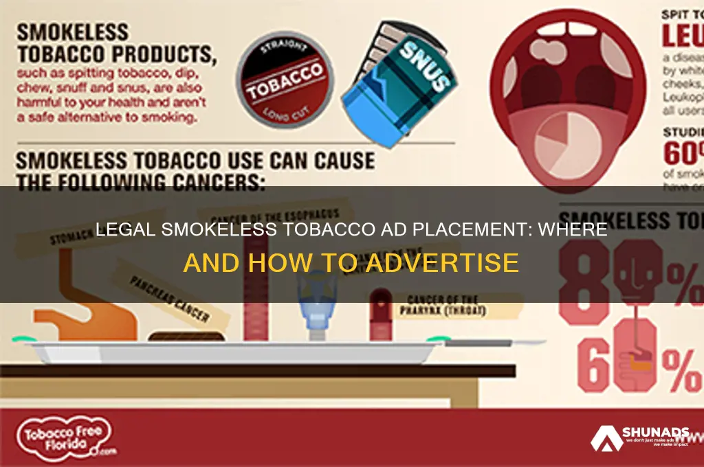 where can smokeless tobacco advertise