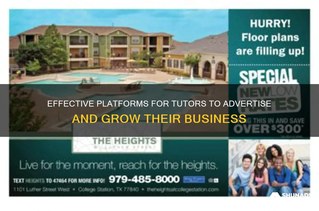 where can tutors advertise