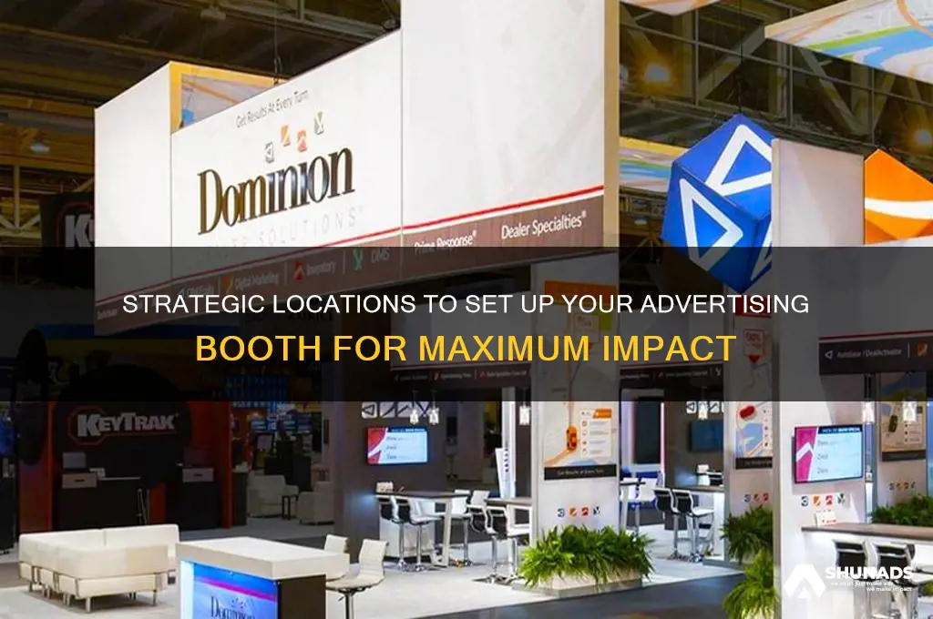 where can u set up an advertising booth