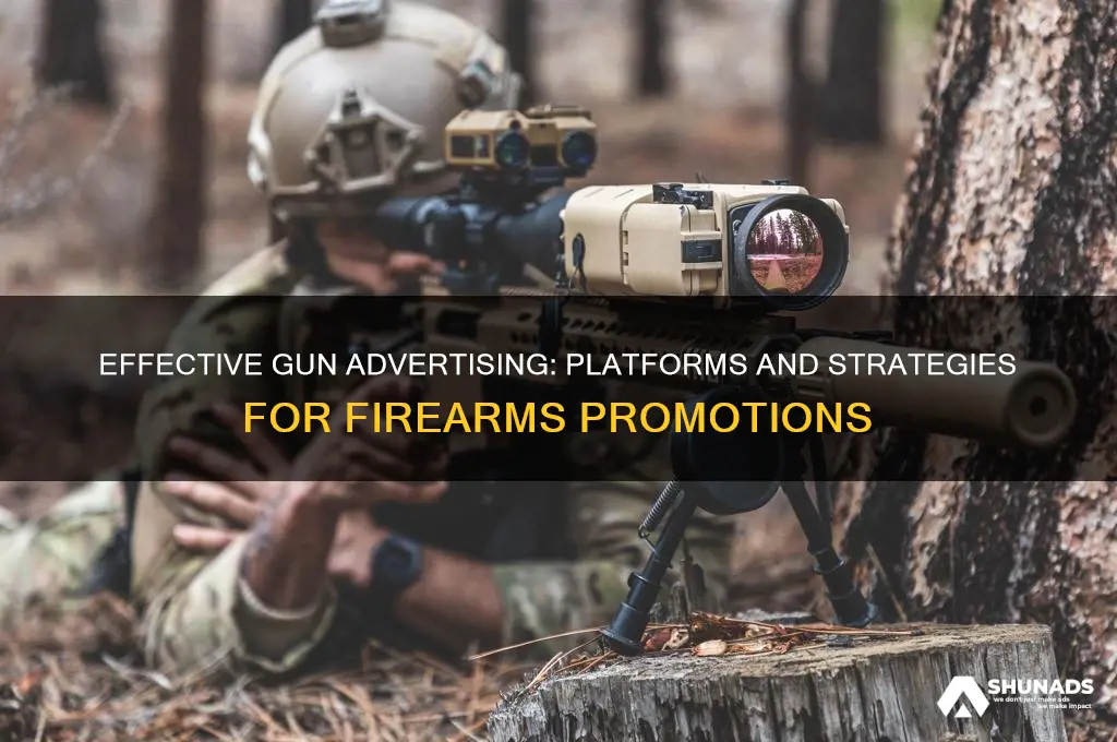 where can you advertise guns