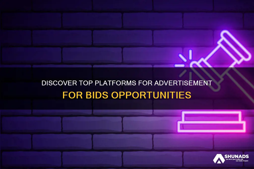 where can you find advertisement for bids