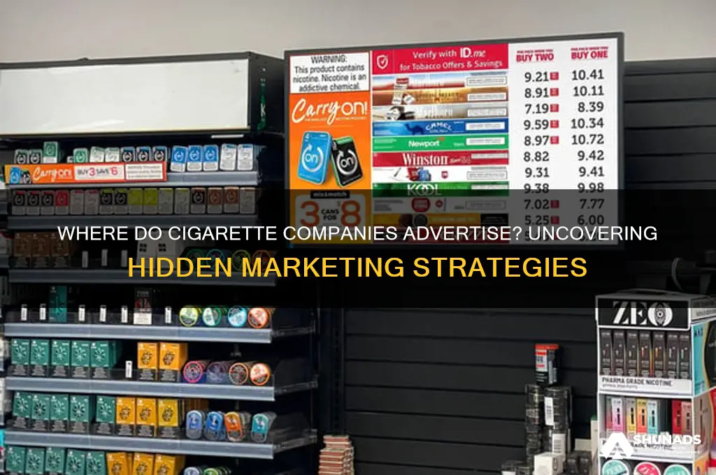 where do cigarette companies advertise
