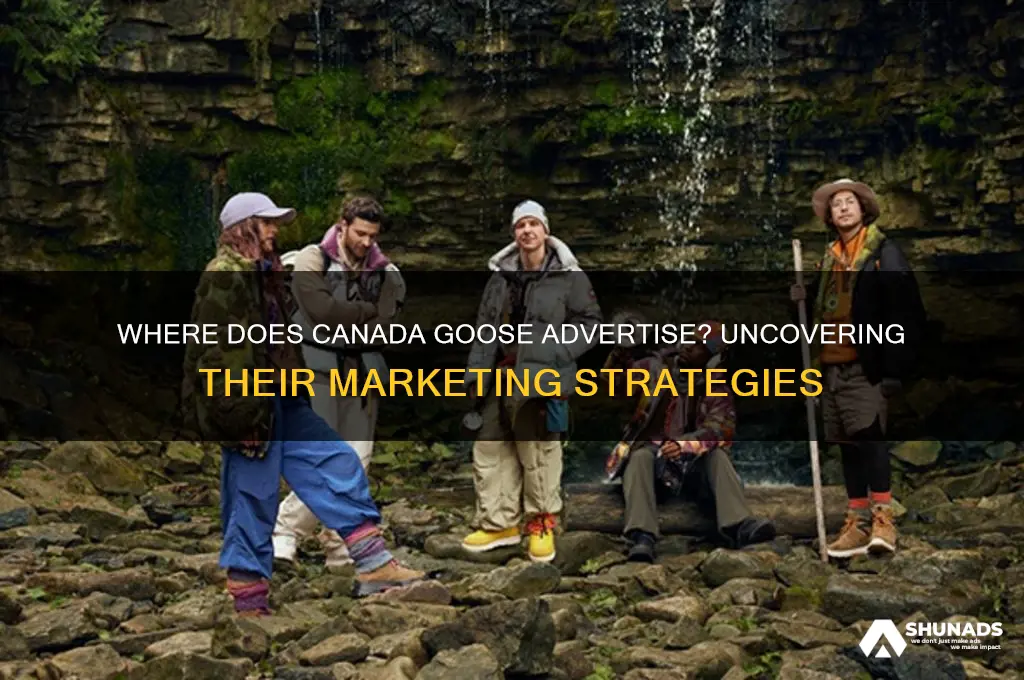 where does canada goose advertise