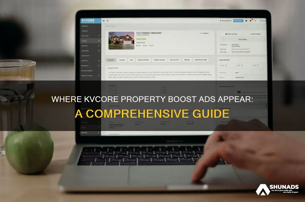 where does kvcore property boost get advertised