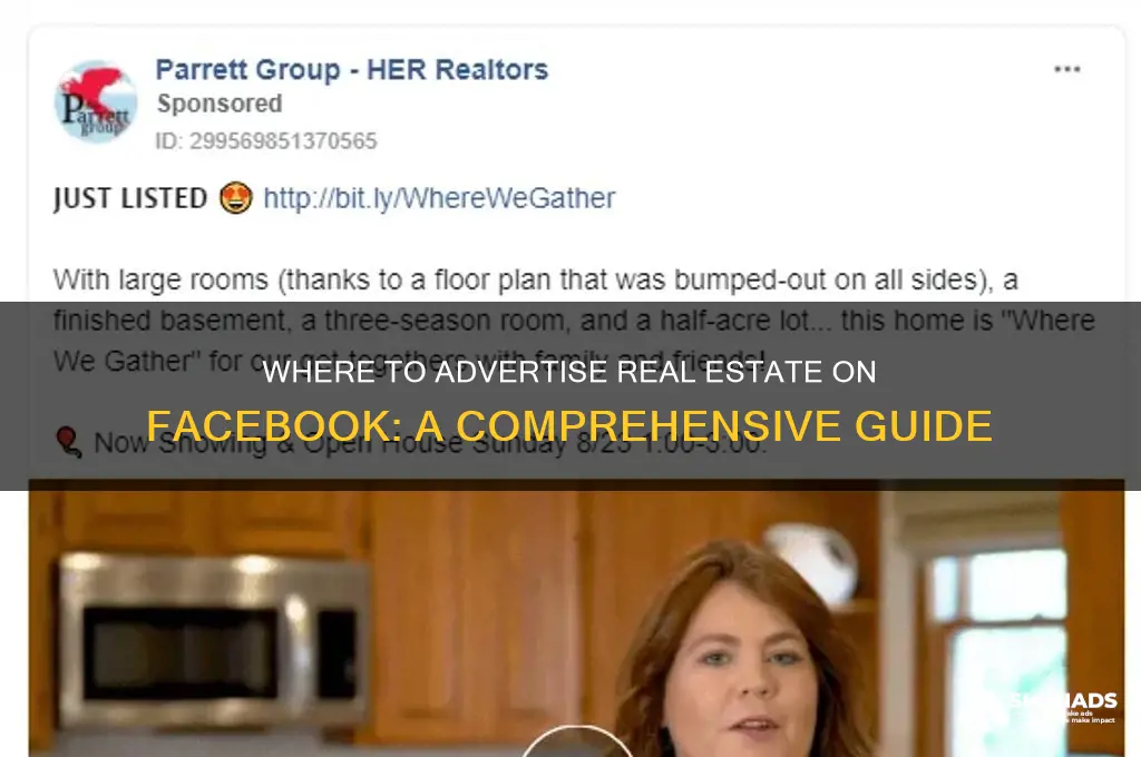 where on facebook do you advertise real estate