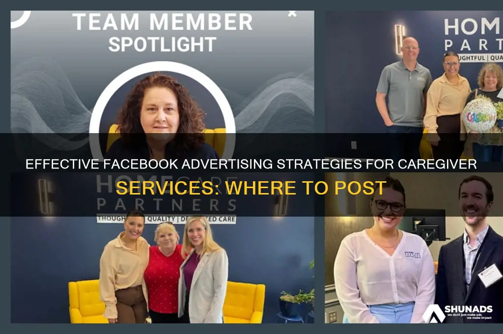 where on facebook to advertise caregiver services