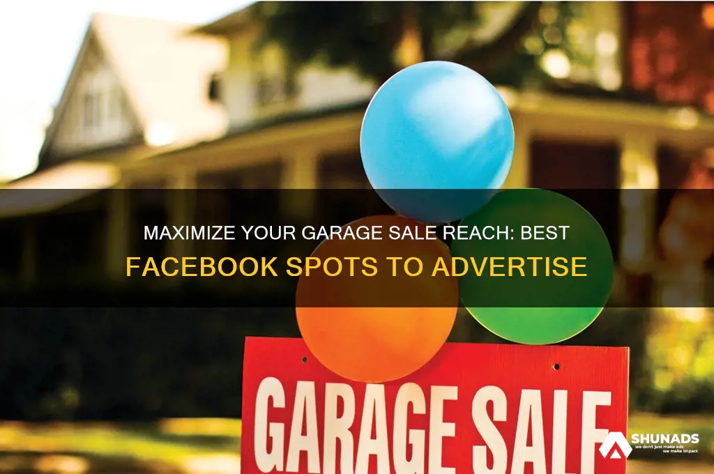 where on facebook to advertise garage sale