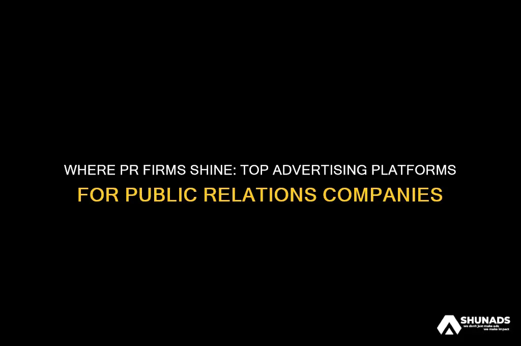 where pr firms advertise their companies