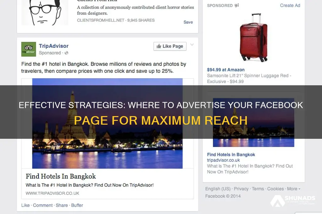 where to advertise facebook page