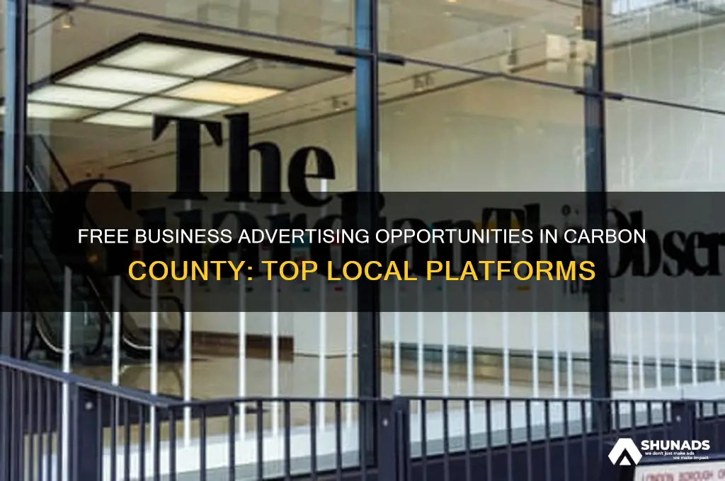 where to advertise your business free in carbon county