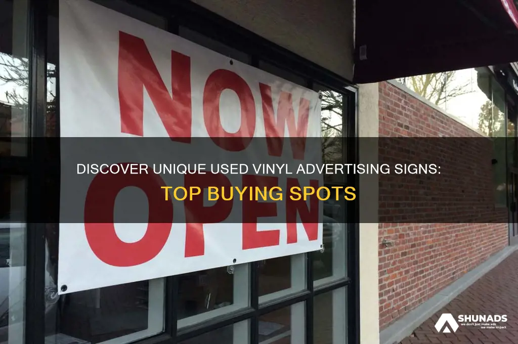 where to buy used vinyl advertising signs