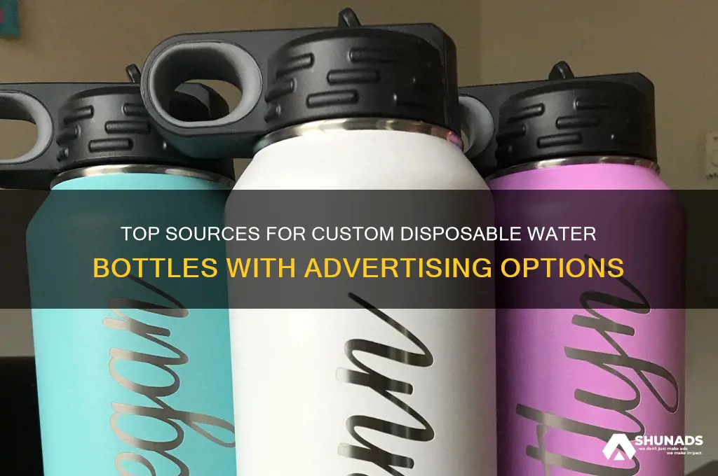 where to get custom disposable water bottles advertising