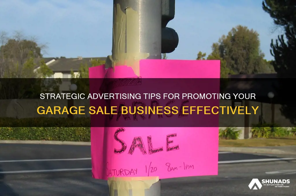 where would ypu advertise a garage sale business
