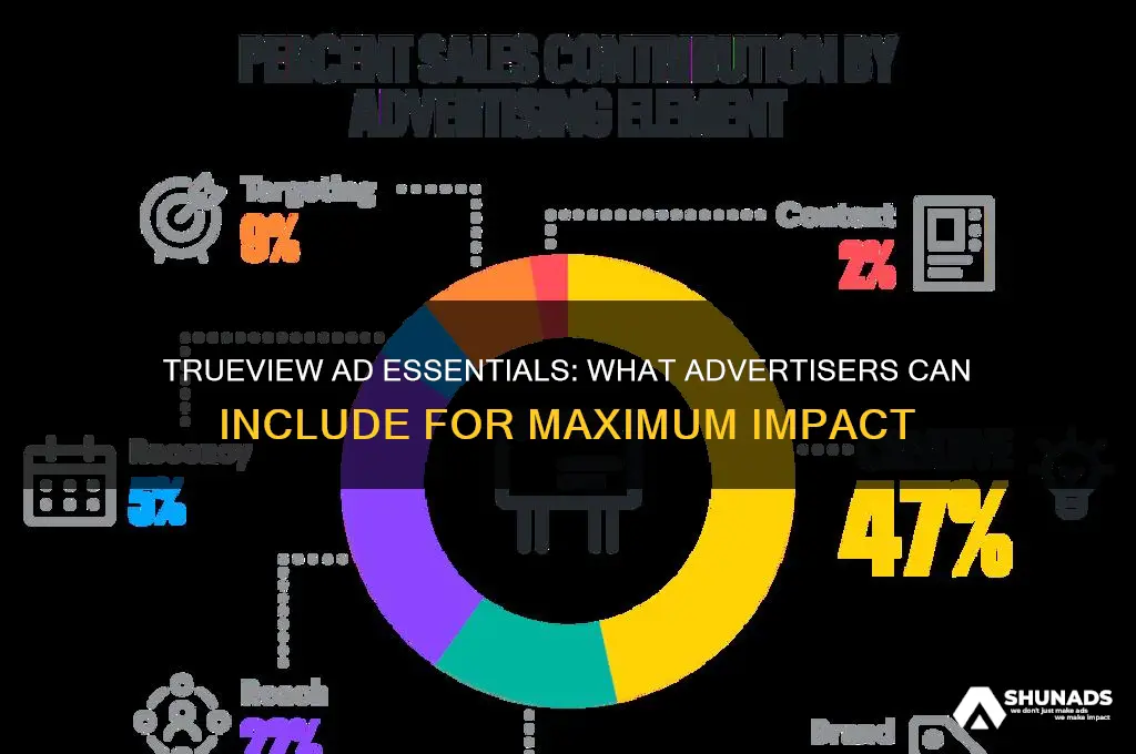 which can an advertiser include in a trueview