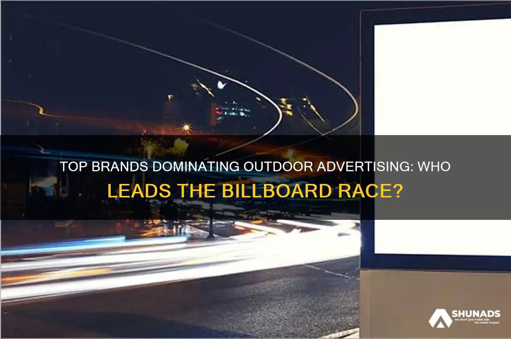 which companies use outdoor advertising the most