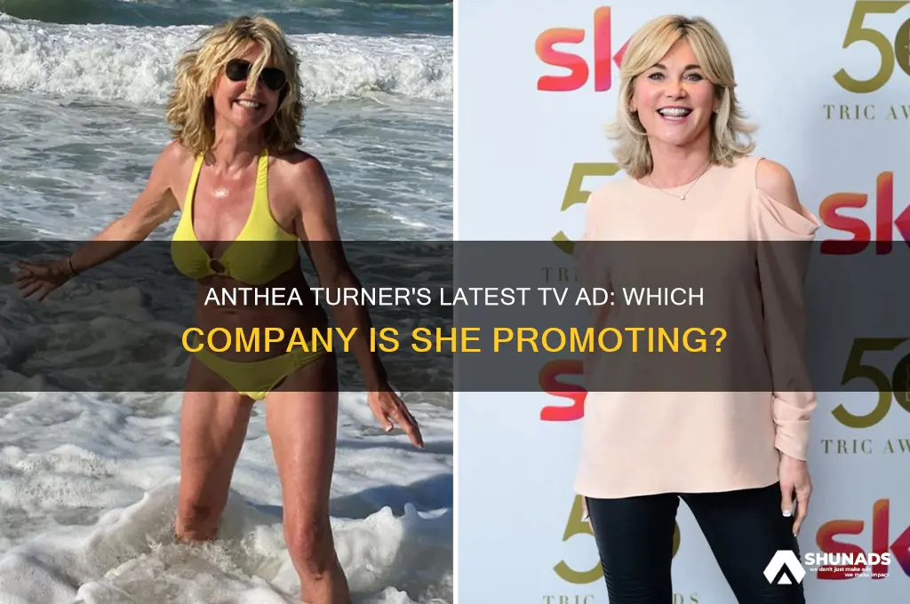 which company is anthea turner advertising on tv