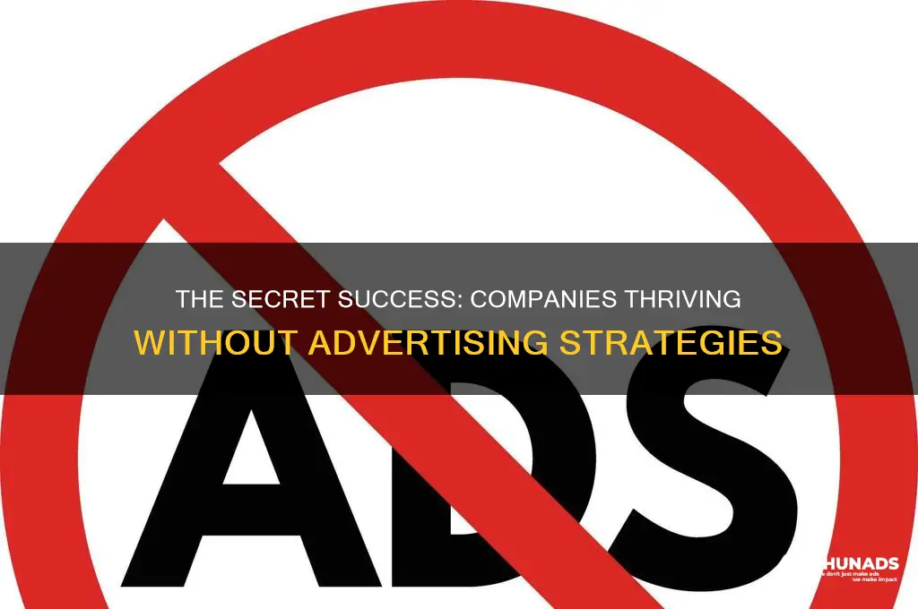 which company never advertises