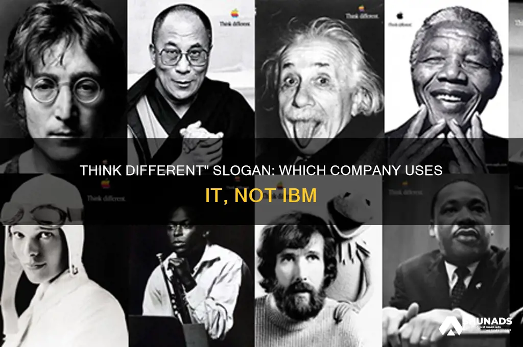 which company uses the advertising slogan think different ibm