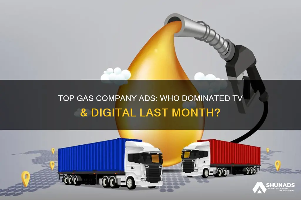 which gas company advertised the most this past mnth