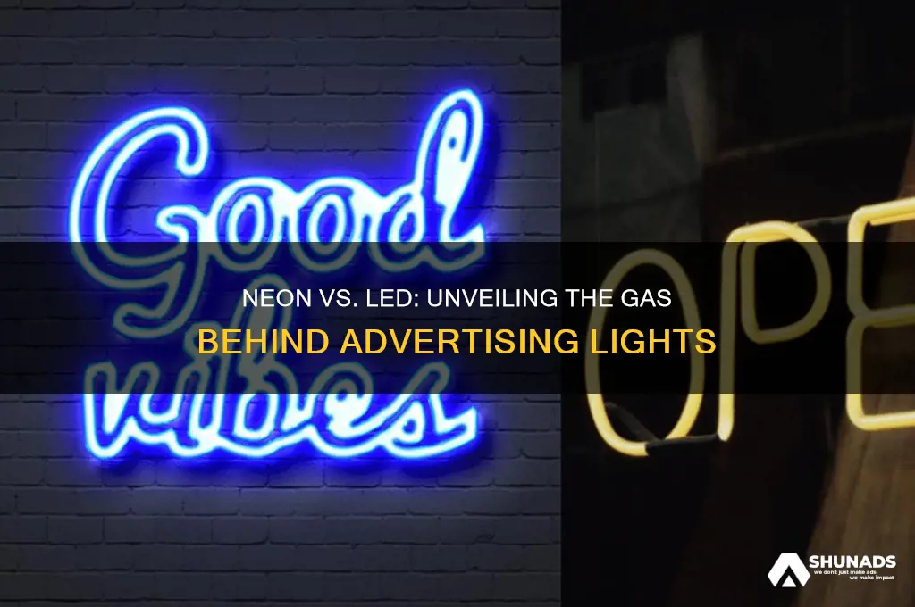 which gas is used in advertising lights