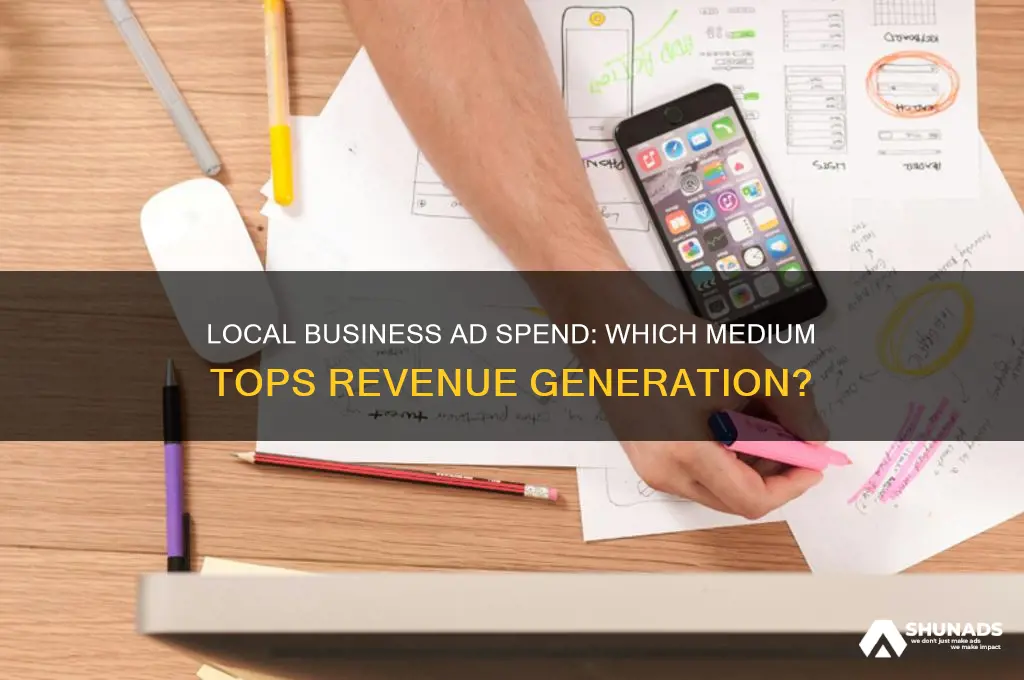 which medium leads in advertising revenues received from local businesses