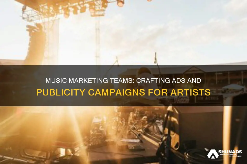 which music business department creates advertising and publicity
