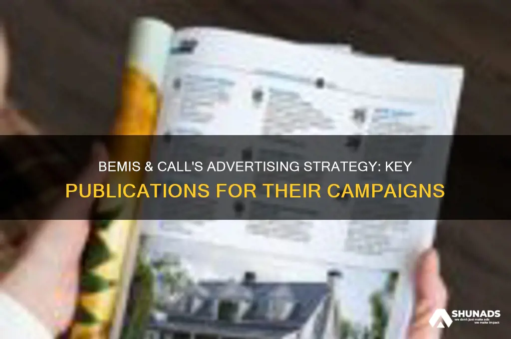 which publications did bemis and call use to advertise