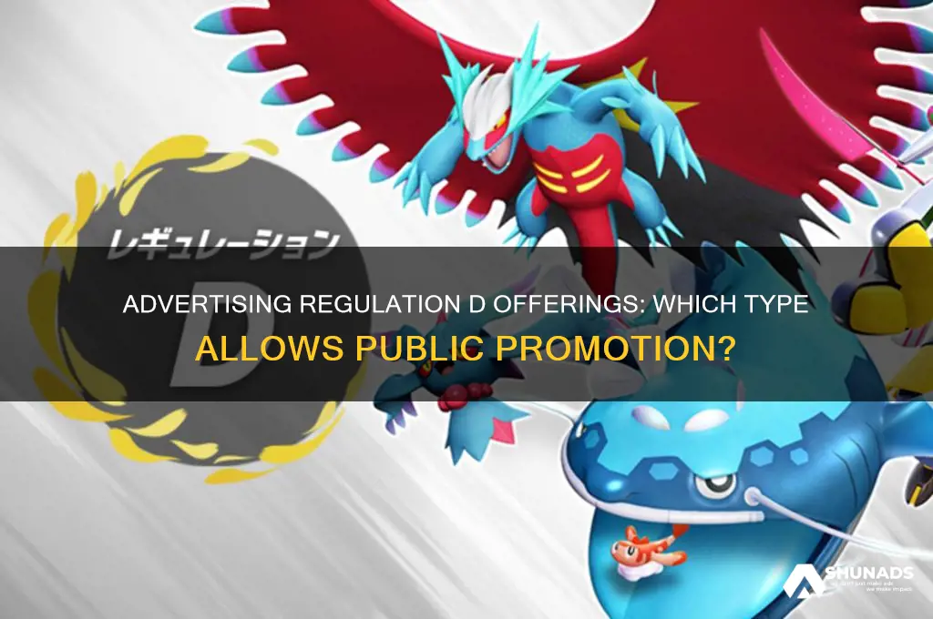 which regulation d offering can be advertised