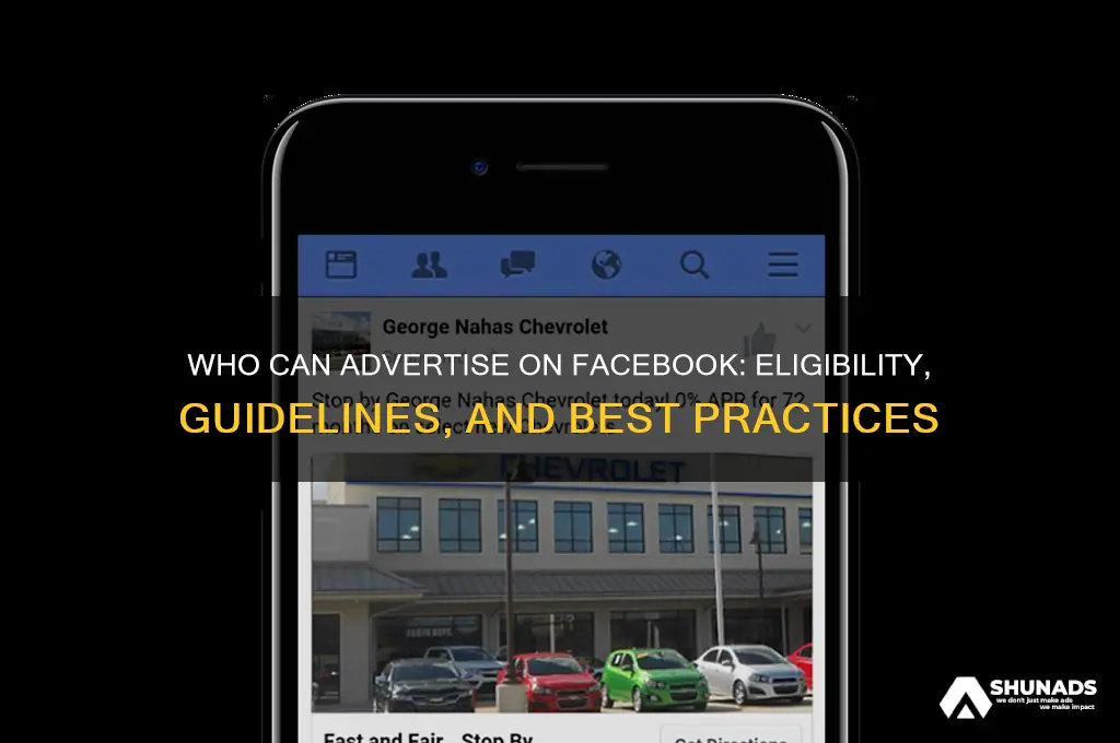 who can advertise on facebook