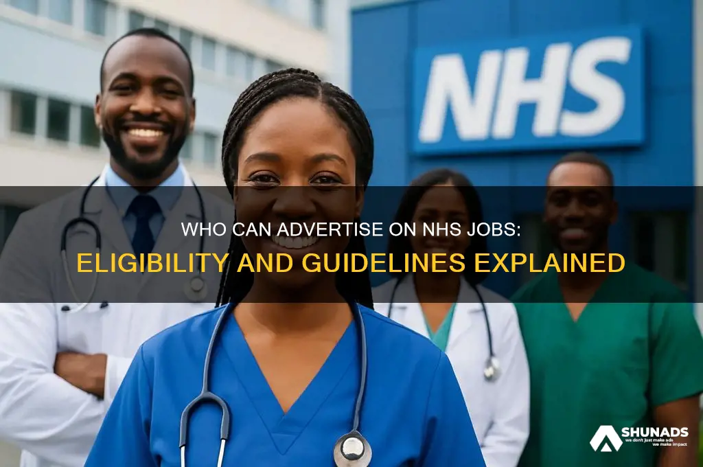 who can advertise on nhs jobs
