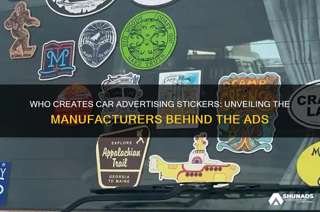 who makes advertising stickers used on cars