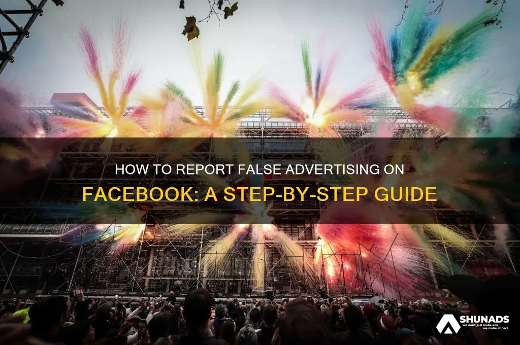 who to report false advertising on facebook to