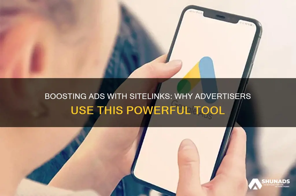 why advertiser use sitelinks