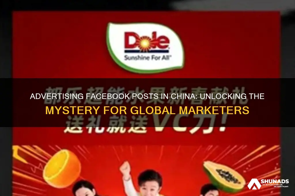 why am i able to advertise facebook post in china