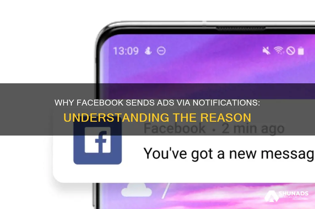 why am i get advertisements in notifications facebook