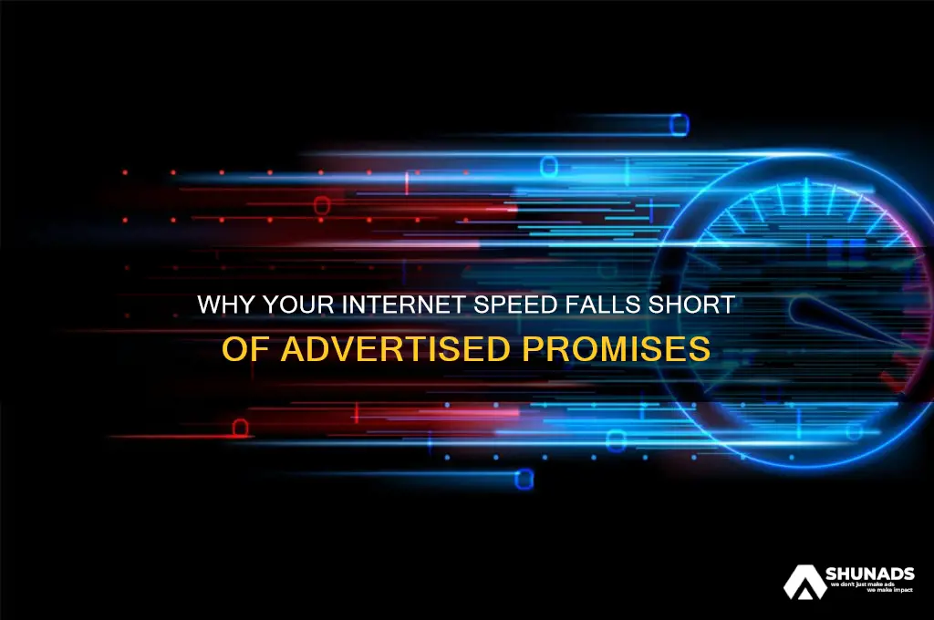 why am i not getting advertised internet speed