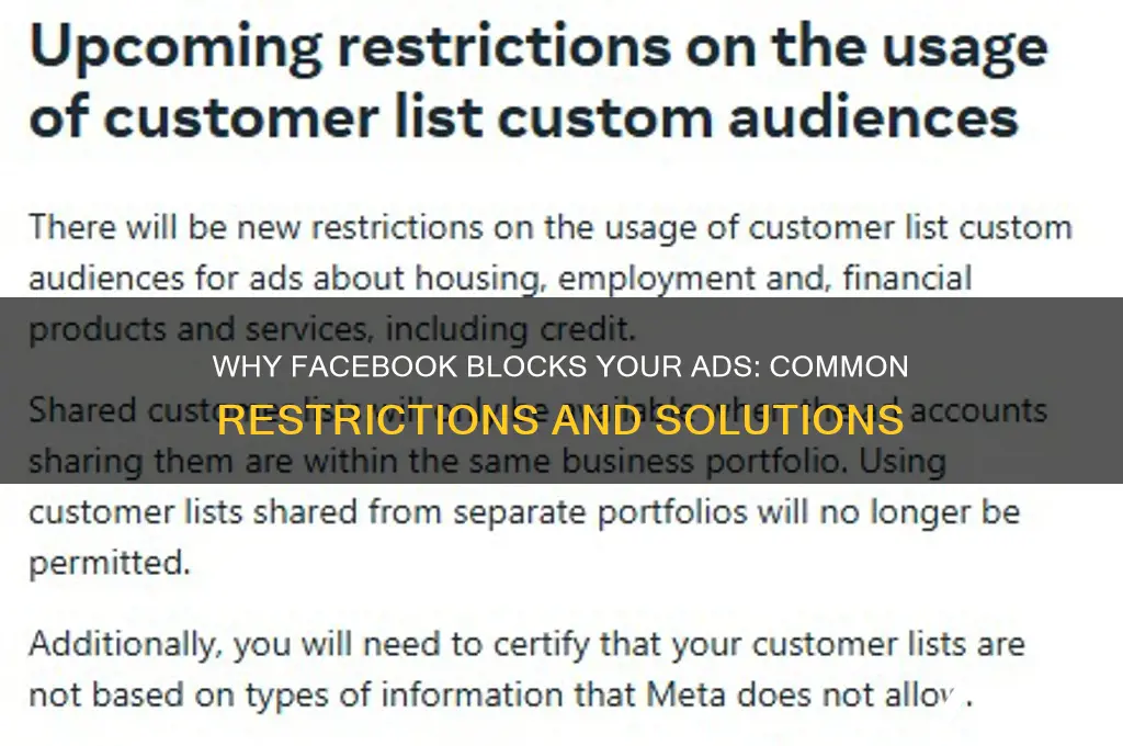 why am i restricted from advertising on facebook