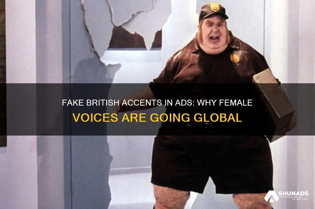 why are female advertisers using fake british accents