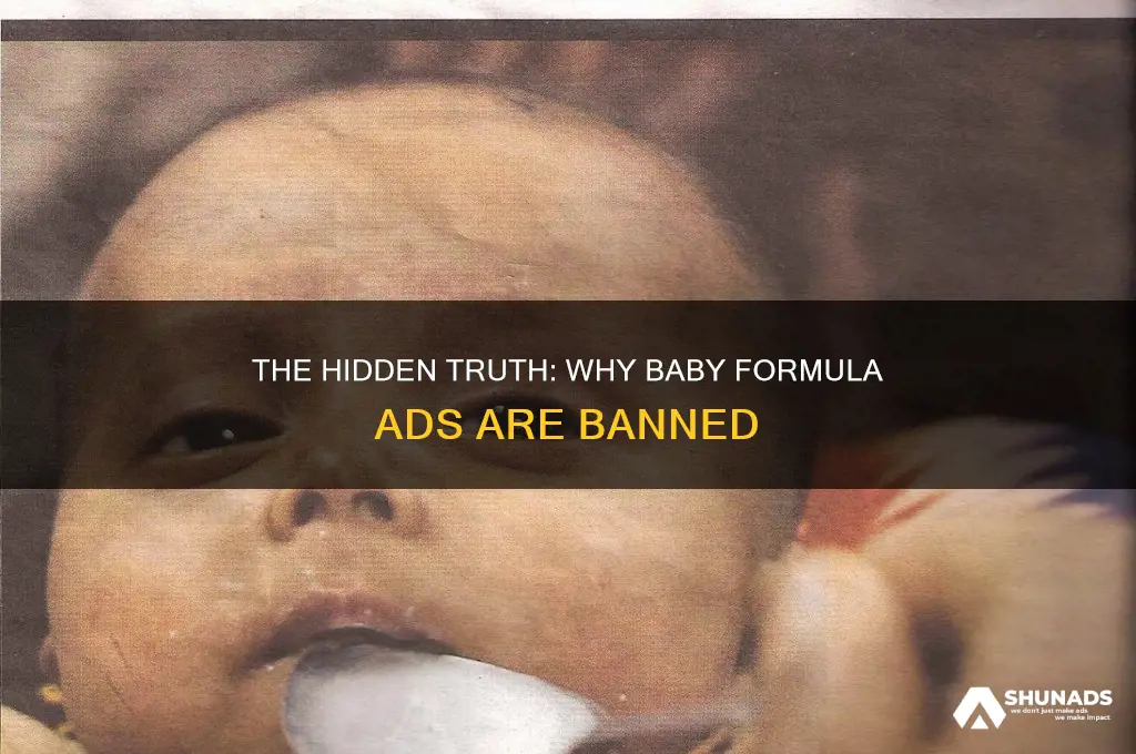 why can t baby formula be advertised