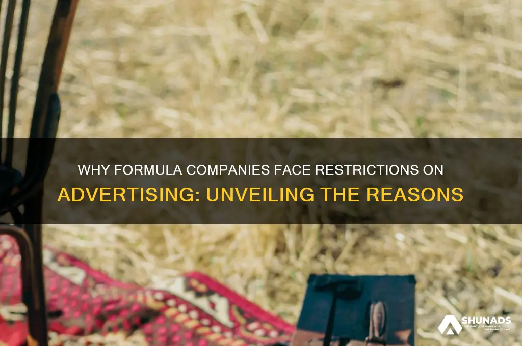 why can t formula companies advertise