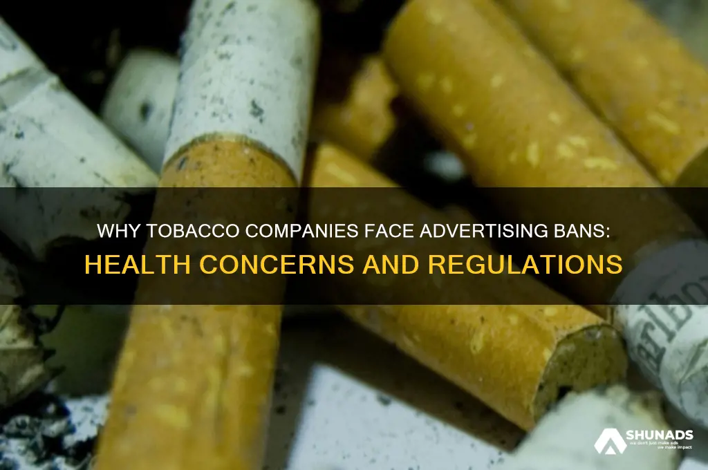 why can t tobacco companies advertise