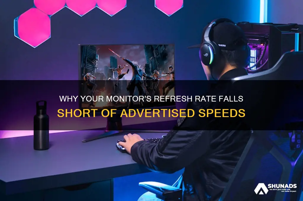 why cant get the refresh rate advertised