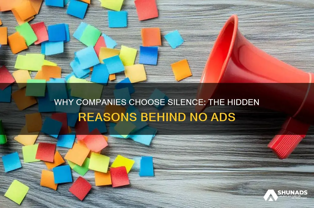 why companies don t advertise