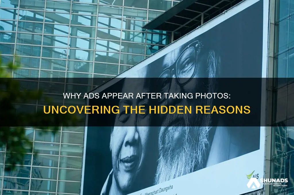 why did i get an advertisement after taking a picture