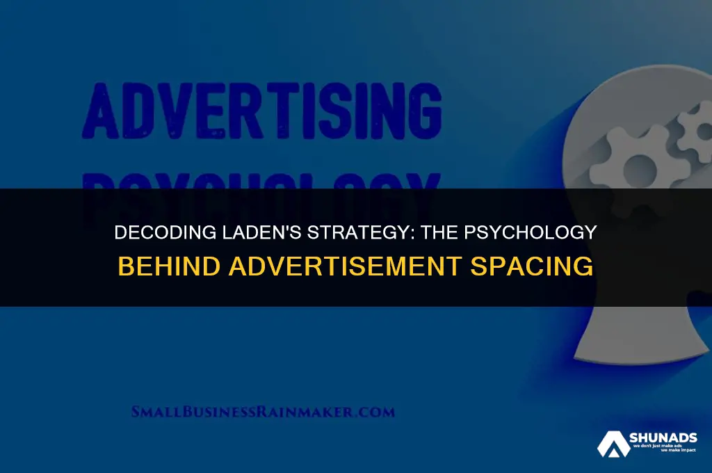 why did laden make advertisements be spaced 10 minutes apart
