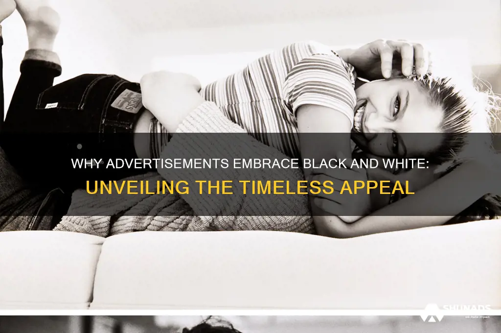 why do advertisements use black and white